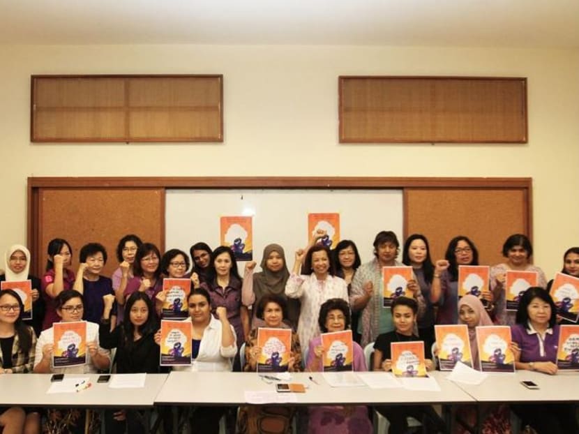 Some of the women who are marching against "toxic" and sexist politics include Dr Siti Hamid and Marina Mahathir, the wife and daughter of Malaysia's former prime minister, Dr Mahathir Mohamad. Photo: Malay Mail Online