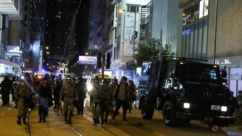 Hong Kong police deny street brawl 'double standards' Hong Kong police deny street brawl 'double standards'