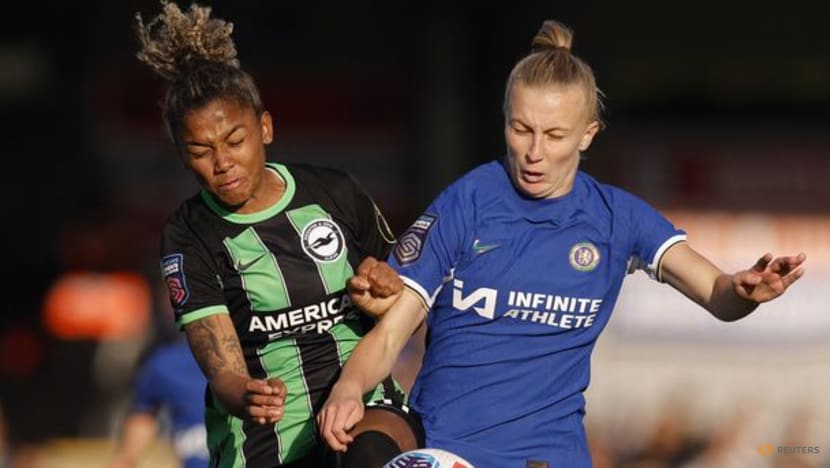 Chelsea beat Brighton 4-2 to move level on points with WSL leaders Man City