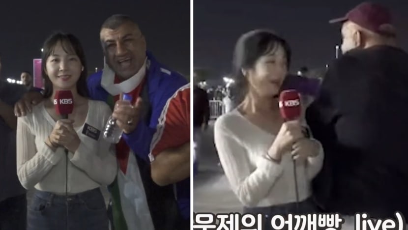 Netizens Shame Rowdy Football Fans For Hugging And Pushing Korean Reporter During Live Broadcast