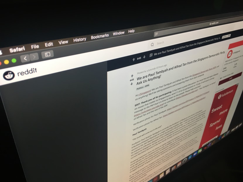 Singapore Democratic Party chairman Paul Tambyah and member Alfred Tan took on the questions posted by Reddit users on June 25, 2020. Singapore Democratic Party chairman Paul Tambyah and member Alfred Tan took on the questions posted by Reddit users on June 25, 2020.