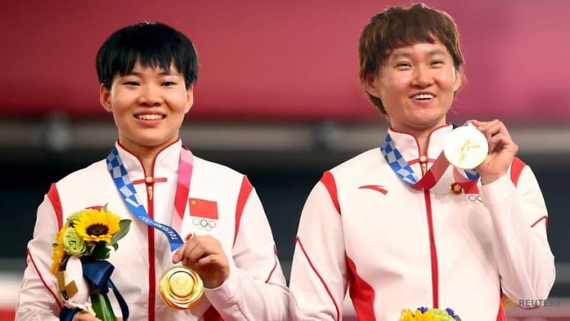 Olympics-Cycling-China claim women's team sprint gold