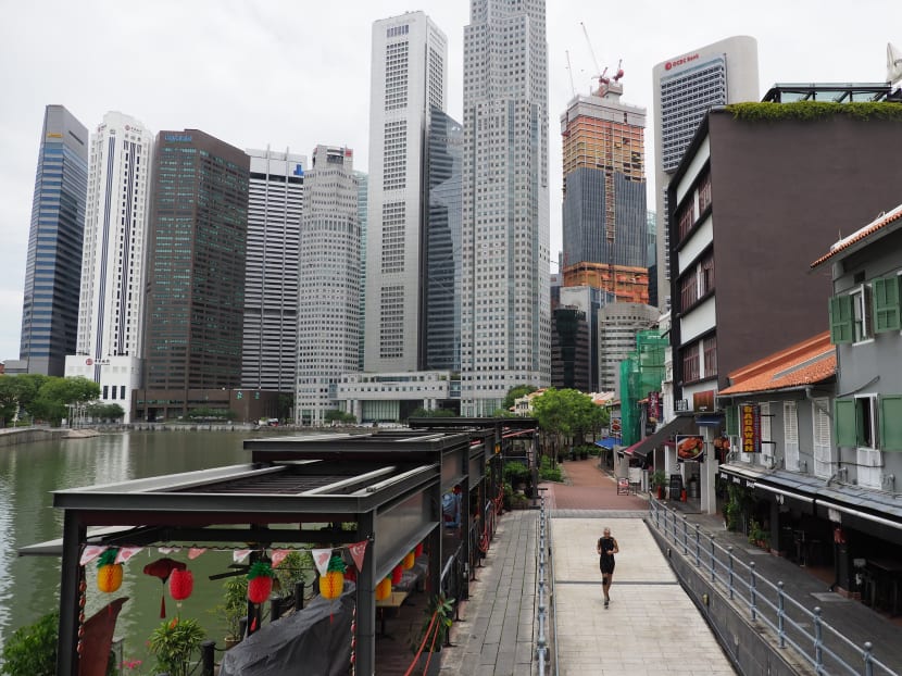 A view of Boat Quay within the Central Business District (CBD). Veteran architect Tay Kheng Soon said that there will likely be a shift in the concentration of amenities from the CBD to regional centres and neighbourhoods due to the impact of Covid-19. A view of Boat Quay within the Central Business District (CBD). Veteran architect Tay Kheng Soon said that there will likely be a shift in the concentration of amenities from the CBD to regional centres and neighbourhoods due to the impact of Covid-19.