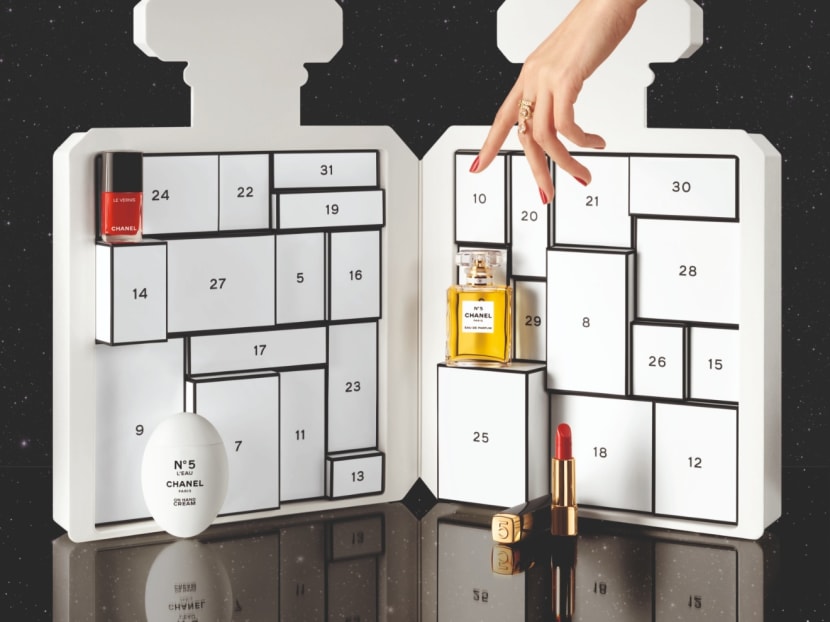 This S$1,150 advent calendar is shaped like a giant Chanel perfume bottle