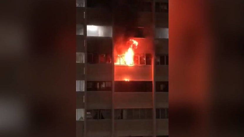 Fire breaks out at Hougang flat, no injuries Fire breaks out at Hougang flat, no injuries