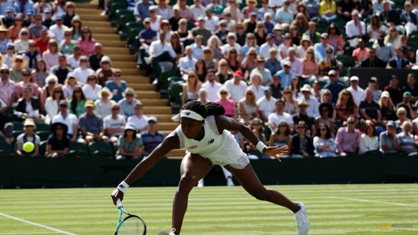 Gauff hangs tough to reach Wimbledon second round Gauff hangs tough to reach Wimbledon second round