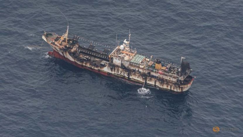 Ecuador navy surveils huge Chinese fishing fleet near Galapagos Ecuador navy surveils huge Chinese fishing fleet near Galapagos