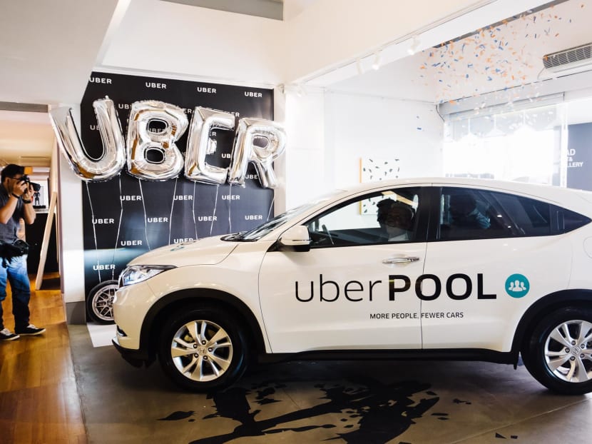 Launch of Uber Pool in Singapore in Jun 2016. File Photo