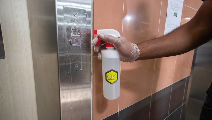 'Self-disinfecting coating' applied to HDB lift buttons 'Self-disinfecting coating' applied to HDB lift buttons
