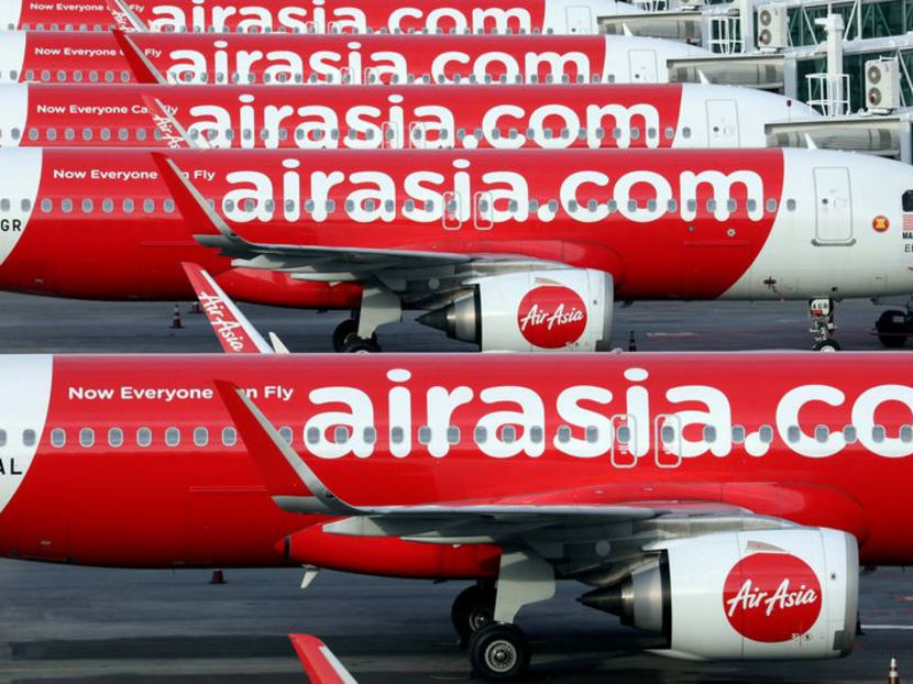 AirAsia planes are seen parked at Kuala Lumpur International Airport 2, amid the coronavirus disease outbreak in Sepang, Malaysia on Oct 6, 2020.