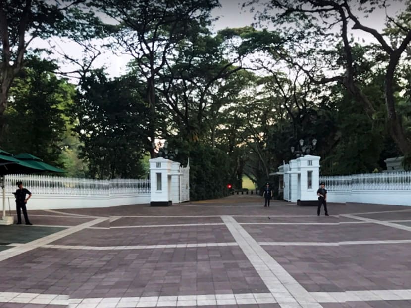 A view of the entrance to the Istana.