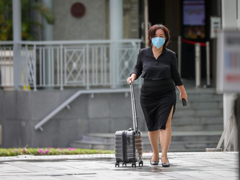 Iris Koh outside the State Courts in June 2022.&nbsp;