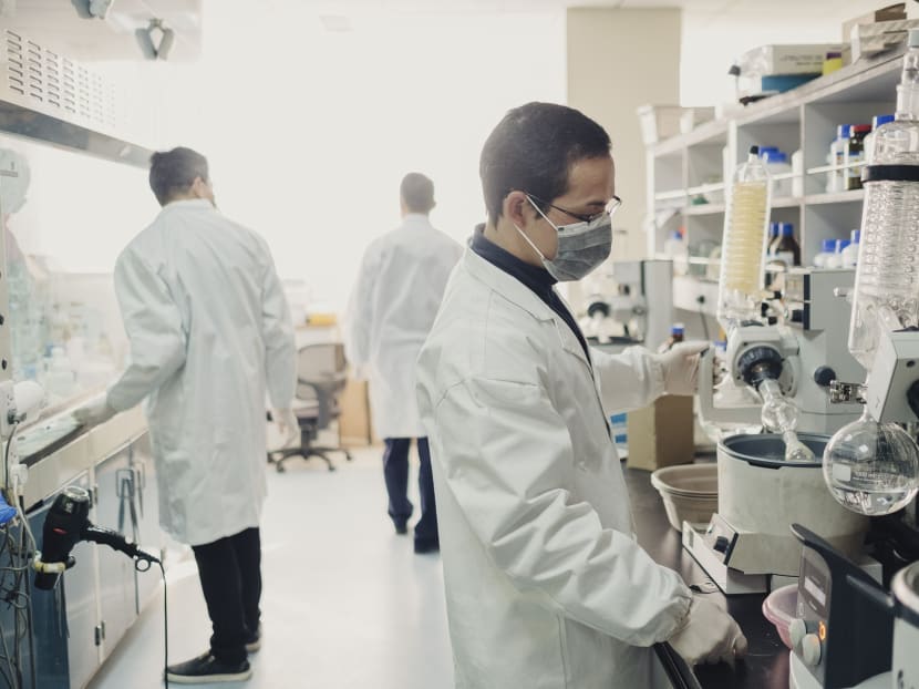 A chemistry laboratory owned by Hutchison China MediTech in Shanghai. The Hong Kong company is working with AstraZeneca to develop a drug to treat lung, kidney, gastric and colorectal cancers. Photo: The New York Times