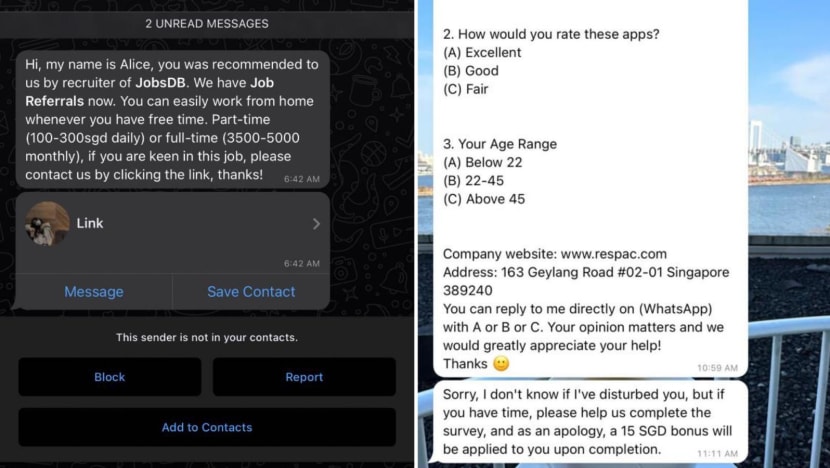 About S$20 million lost to job scams since May: Police About S$20 million lost to job scams since May: Police