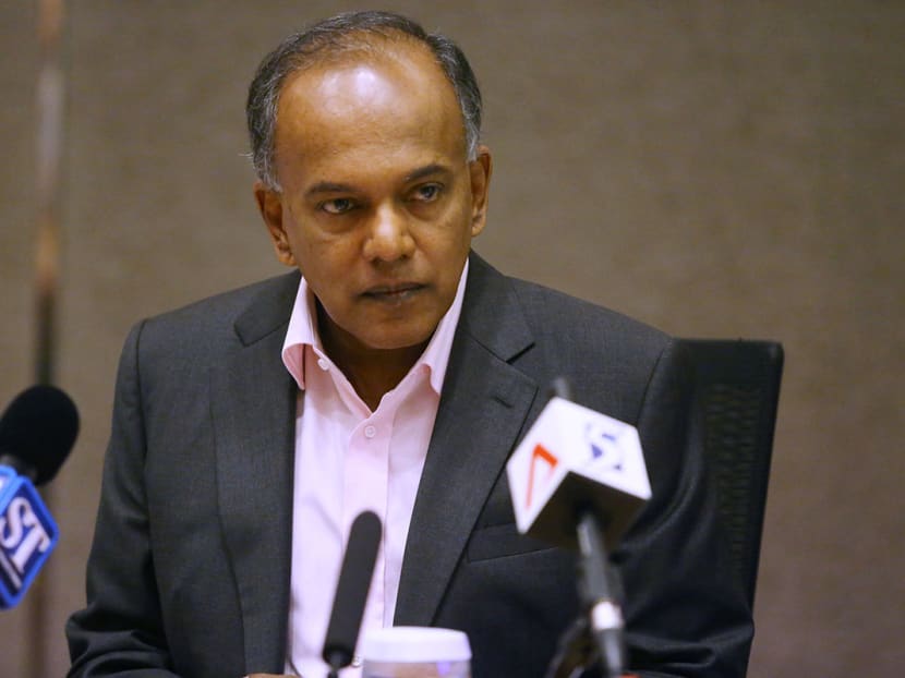 Mr K Shanmugam, Minister for Home Affairs and Minister for Law, attends a press conference on the review of the handling of young suspects under criminal investigation, at the Ministry of Home Affairs (MHA) on Jan 6, 2017. Photo: Koh Mui Fong/TODAY
