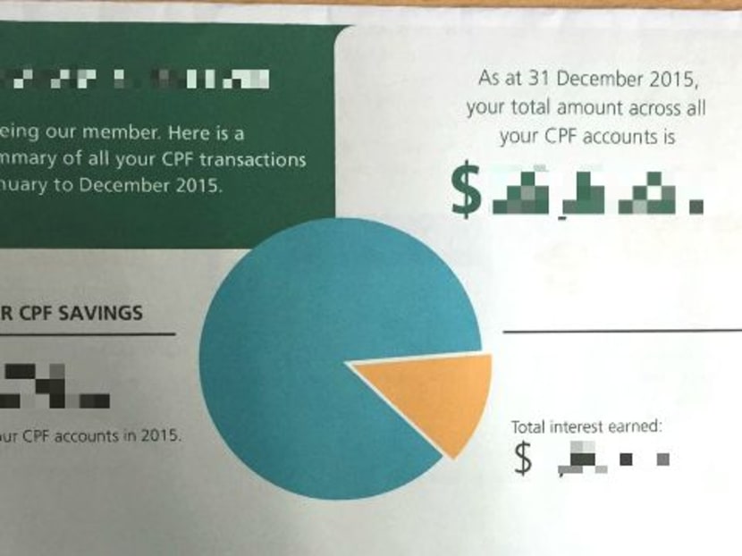 An infographic recently introduced by the CPF Board helps members understand their transactions better. Photo: Channel NewsAsia