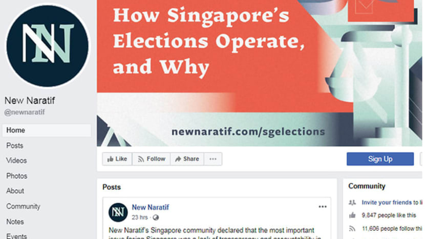 Iklan Facebook New Naratif dipadam; dimuat naik tanpa izin calon, ejen pilihan raya