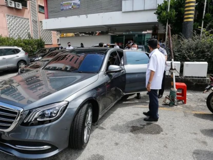 Penang Chief Minister Chow Kon Yeow alighting from the brand new Mercedes-Benz S560e at Wisma DAP in George Town on Jan 7, 2021.