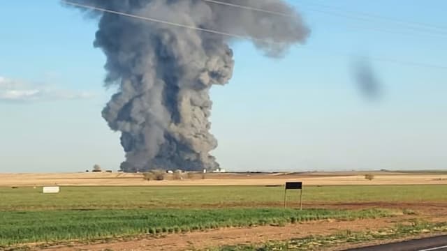 美国奶牛场爆炸后引发大火 致1万8000头牛死亡
