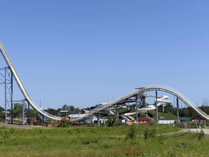 A general view of the Verruckt waterslide at the Schlitterbahn Waterpark in Kansas City, Kansas July 8, 2014, before its scheduled opening on July 10. Photo: Reuters