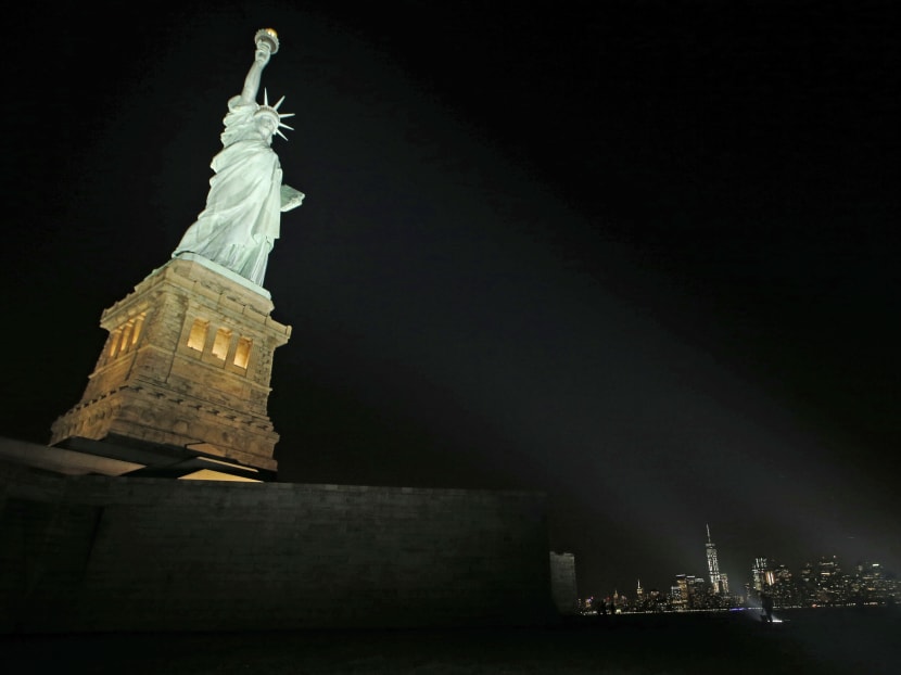 New lights cast a bright glow at Statue of Liberty