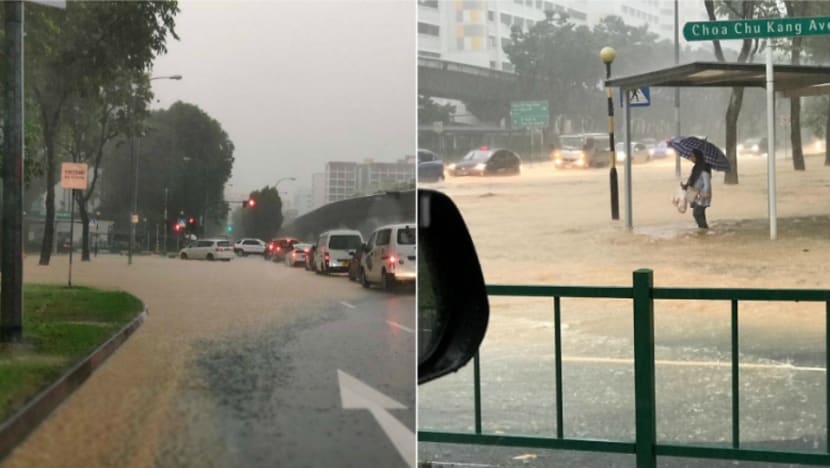 Flash floods hit Bukit Batok, Choa Chu Kang Flash floods hit Bukit Batok, Choa Chu Kang
