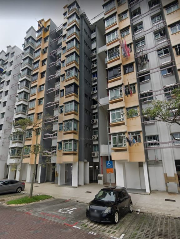 Muhammad Izz Zainudyn failed to see Oh Lai Imm and crashed into her as she was walking towards the lift at Block 644 Ang Mo Kio Avenue 4 (pictured). Muhammad Izz Zainudyn failed to see Oh Lai Imm and crashed into her as she was walking towards the lift at Block 644 Ang Mo Kio Avenue 4 (pictured).