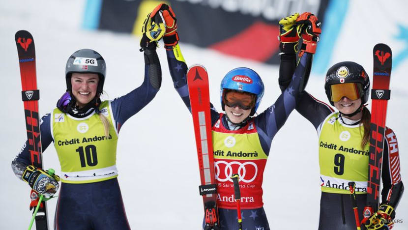 Alpine skiing-Shiffrin ends season on a high with another record in giant slalom win Alpine skiing-Shiffrin ends season on a high with another record in giant slalom win