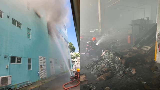 大士一厂房发生火患  17辆紧急救援车辆到场灌救