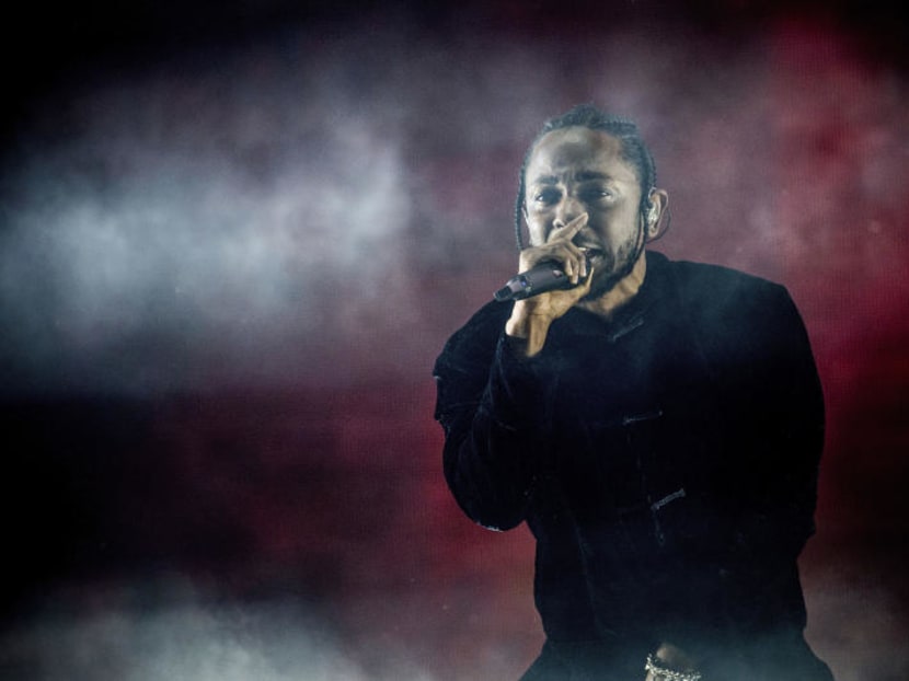 Kendrick Lamar performs at Coachella Music & Arts Festival at the Empire Polo Club. Photo: AP