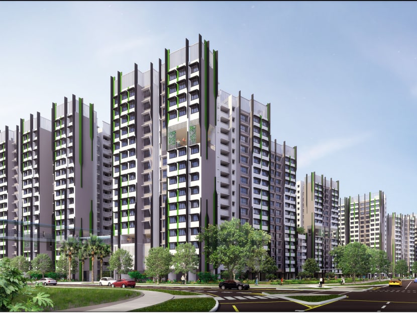 Artist’s impression of Alkaff Oasis, a housing development with 1,580 units, in Bidadari estate. Property experts pointed to Bidadari’s location as one of its main appeals, citing its proximity to the city centre and better schools. PHOTO: HDB