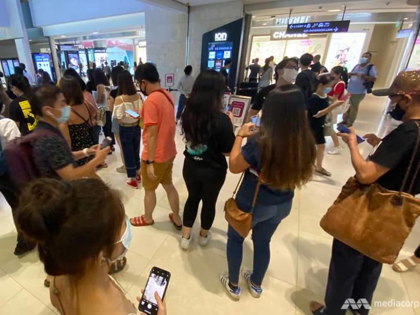 Crowds return to Orchard Road, long lines at mall entrances as shops reopen after more than 2 months