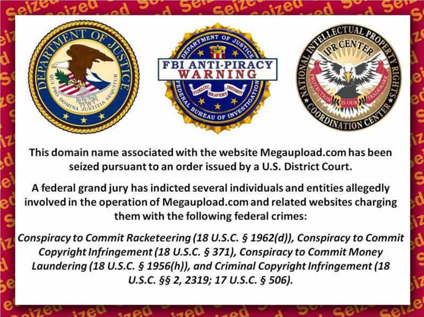 FBI issued an anti-piracy warning to MegaUpload.com in Jan 2012. shutting it down and charging its leaders with widespread online copyright infringement.