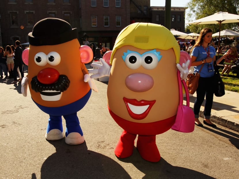 Mr Potato Head and Mrs Potato Head attend Variety's Power of Youth presented by Hasbro and generationOn at Universal Studios Backlot in Universal City, California on July 26, 2013.