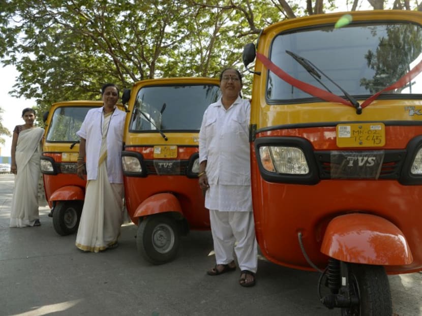 Women rickshaw drivers in Mumbai. Photo: AFP