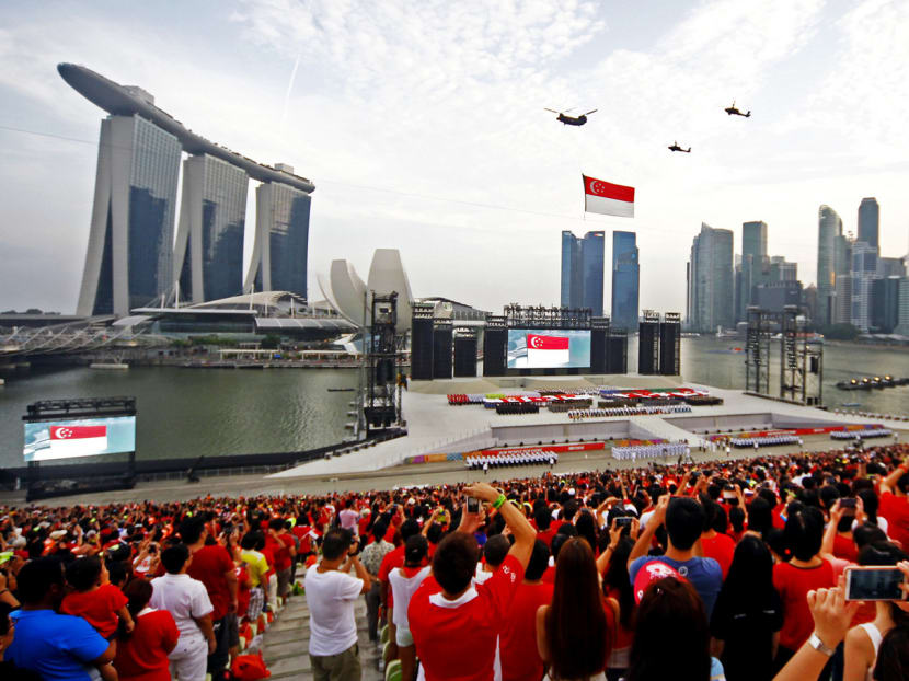 The Civil Aviation Authority of Singapore said that low-level aircraft will be flying in during the rehearsals for previews and actual performances for the National Day Parade. TODAY file photo