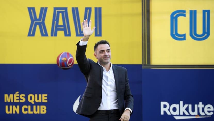 Barca unveil Xavi as new manager in front of thousands at Camp Nou Barca unveil Xavi as new manager in front of thousands at Camp Nou