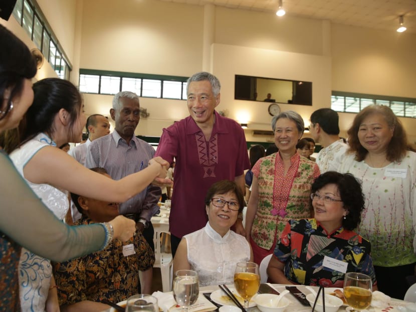 Prime Minister Lee Hsien Loong at the Appreciation Luncheon for Pioneer Generation Ambassadors 2017 for Ang Mo Kio GRC and Sengkang West SMC on July 23, 2017. Photo: Wee Teck Hian/TODAY