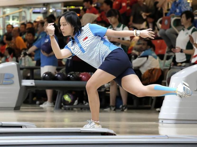 Asian Games Incheon 2014: Singapore's Jazreel Tan in action during the Women's Singles final. Photo: Sport Singapore