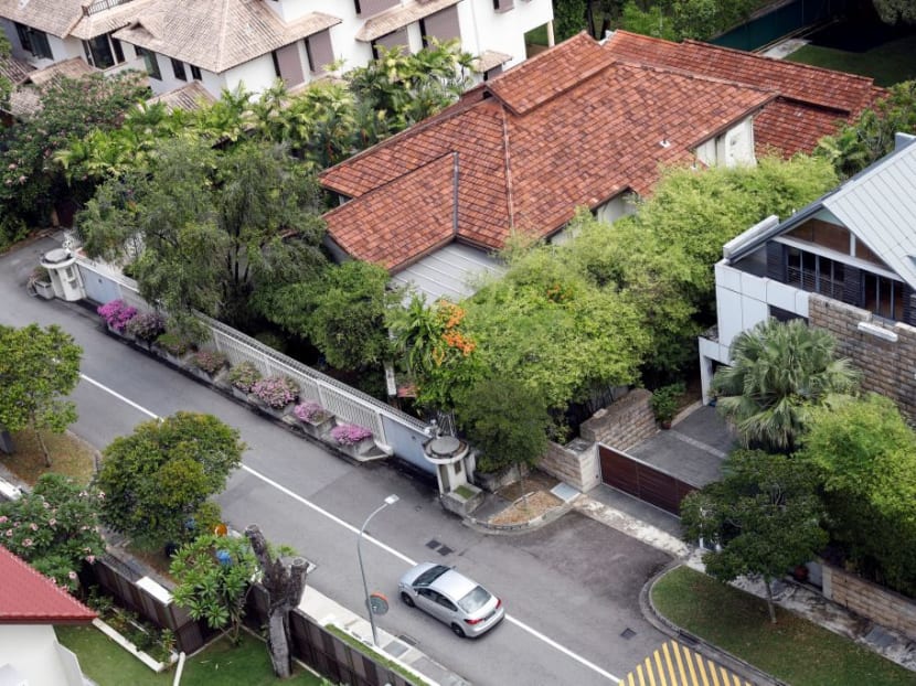 The house at 38 Oxley Road (centre) is at the heart of the dispute surrounding Prime Minister Lee Hsien Loong and his siblings. Reuters file photo