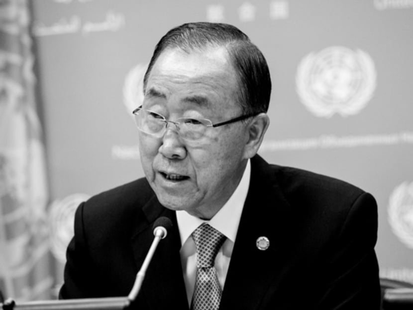 UN secretary-general Ban Ki-moon addresses the media ahead of the UN General Debate at UN headquarters in New York. In the face of growing global disorder, does the UN have a future? Photo: REUTERS