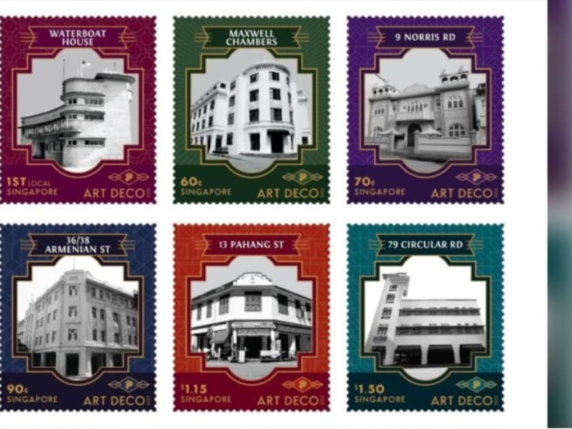 The stamp set features six heritage buildings. 