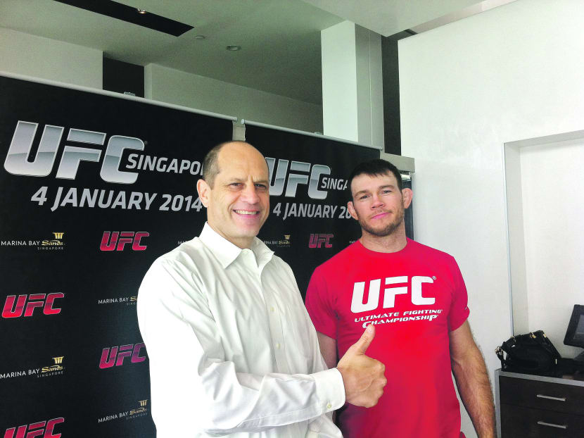 UFC Asia Managing Director Mark Fischer and Forrest Griffin, UFC Hall of Famer and former UFC  light-heavyweight champion. Photo: UFC