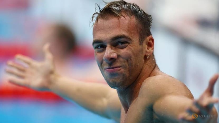 Olympics-Swimming-Paltrinieri celebrates silver as if it were gold Olympics-Swimming-Paltrinieri celebrates silver as if it were gold