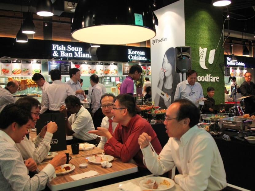 NTUC Foodfare runs 14 food courts, 10 coffee shops and nine hawker centres.