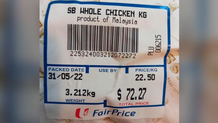 FairPrice clarifies why chicken costs S$72.27, hopes to 'dispel any possible misunderstanding' 