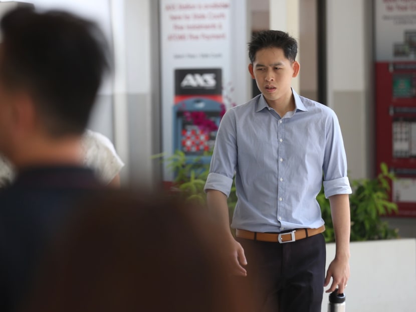 Lincoln Tshe Kwok Ming (pictured) entering the State Courts on Sept 24, 2019.