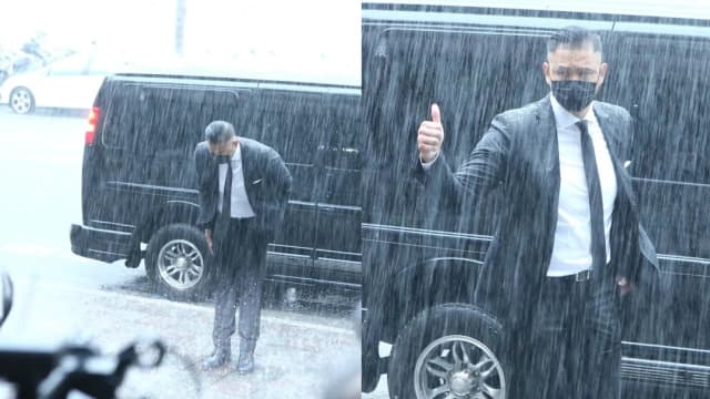 性骚风波后首次受访　陈建州在暴雨中鞠躬