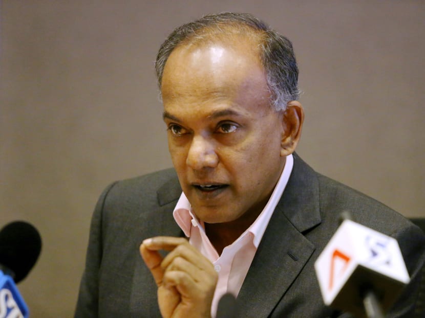 Minister Shanmugam spoke out against the “romantic” notions painted by those who oppose the death penalty for drug offences. TODAY File Photo