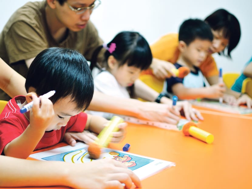 My Little Genius runs a programme aimed at four-year-olds called Genius Leadership, where children take part in activities such as eye training, IQ games, music appreciation 
and maths games. 
Photo: My Little Genius